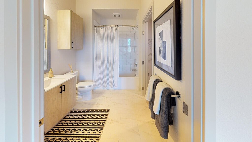 Bathroom at The Braydon Apartments in Napa CA